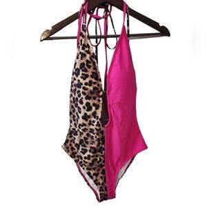 Sweaty Rocks Deep V wrap monokini one piece swimsuit small